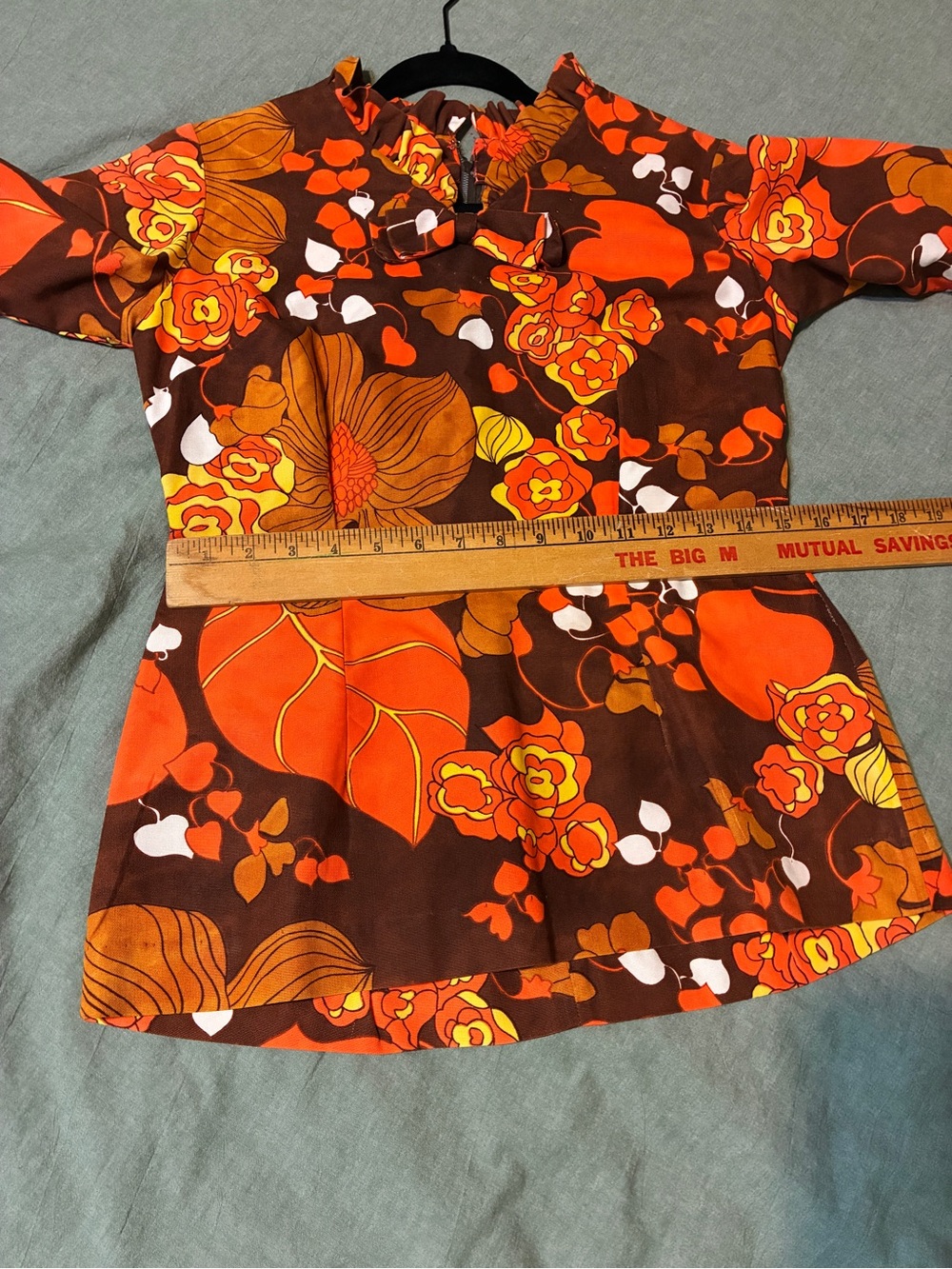 Vintage 60s/70s Mod Style Pantsuit Top & Pants Set - Picture 13 of 17